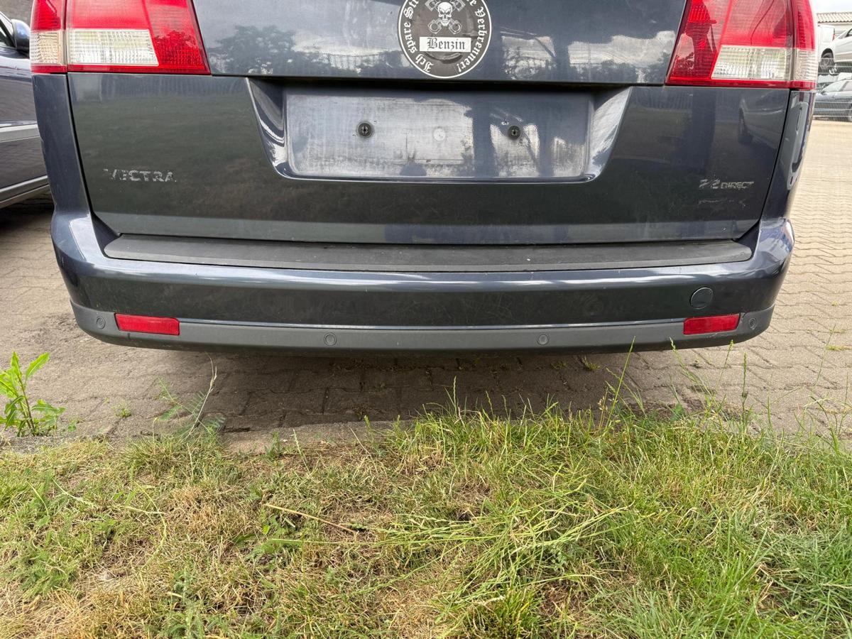 Opel Vectra C original Stoßstange Stoßfänger hinten Z168 Metroblau Caravan Facelift BJ06